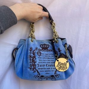 Baby Blue / Cerulean Vintage Velour Juicy Couture Once Upon a Time Bag